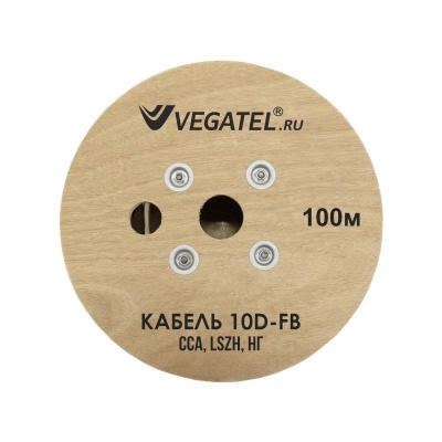 Кабель коаксиальный 10D-FB Vegatel CCA, 50 Ом